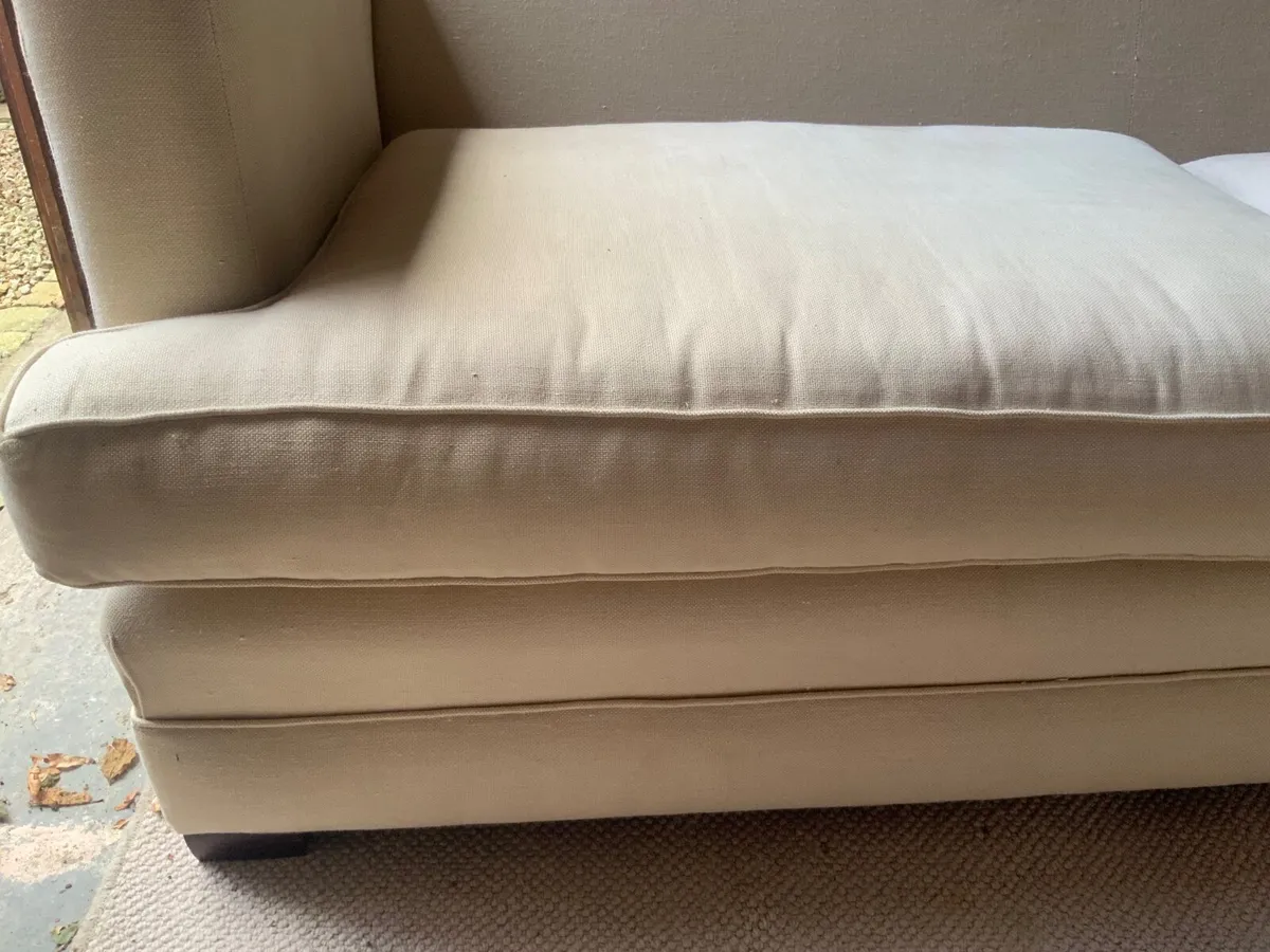 7 Foot beige sofa - Image 3