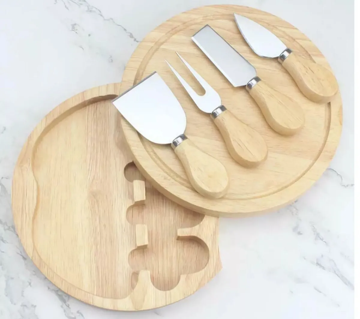 Cheese Board Full Set Serving Platter Tray 4 knive - Image 2