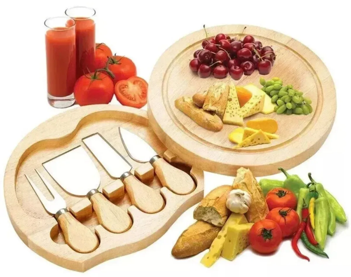 Cheese Board Full Set Serving Platter Tray 4 knive - Image 4
