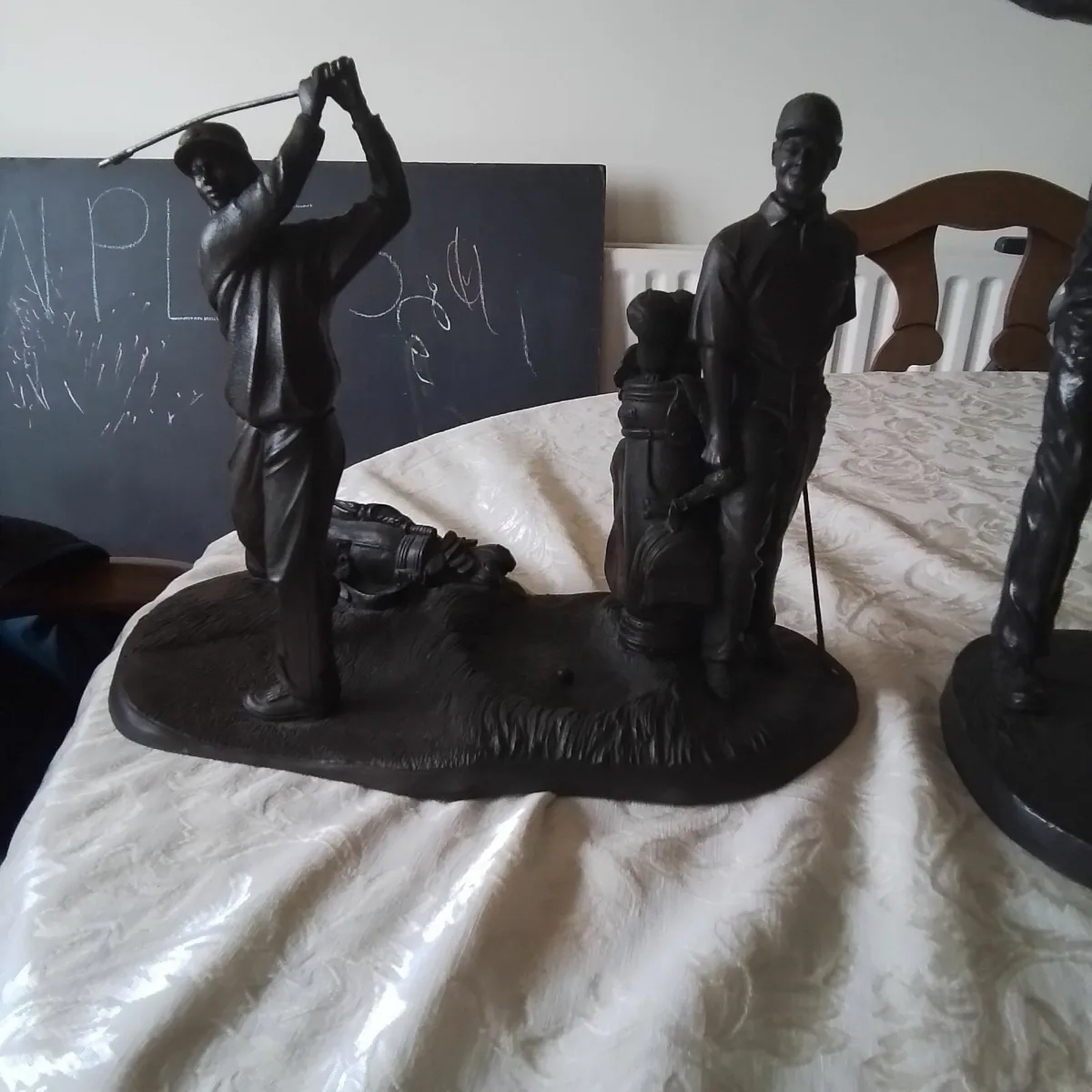 Genesis Pewter Golf Figurines and Clock - Image 2