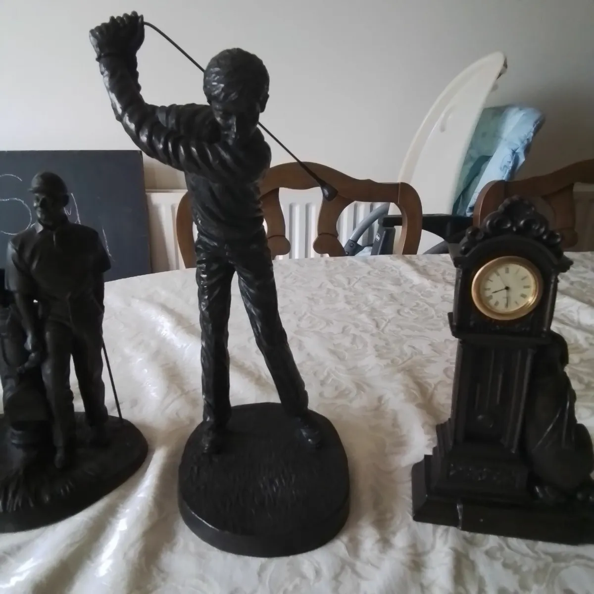 Genesis Pewter Golf Figurines and Clock - Image 3