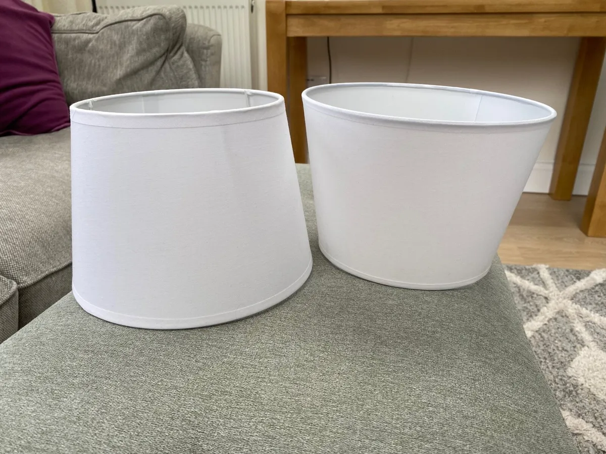 2 Spotless white Lampshades €5 each - Image 1
