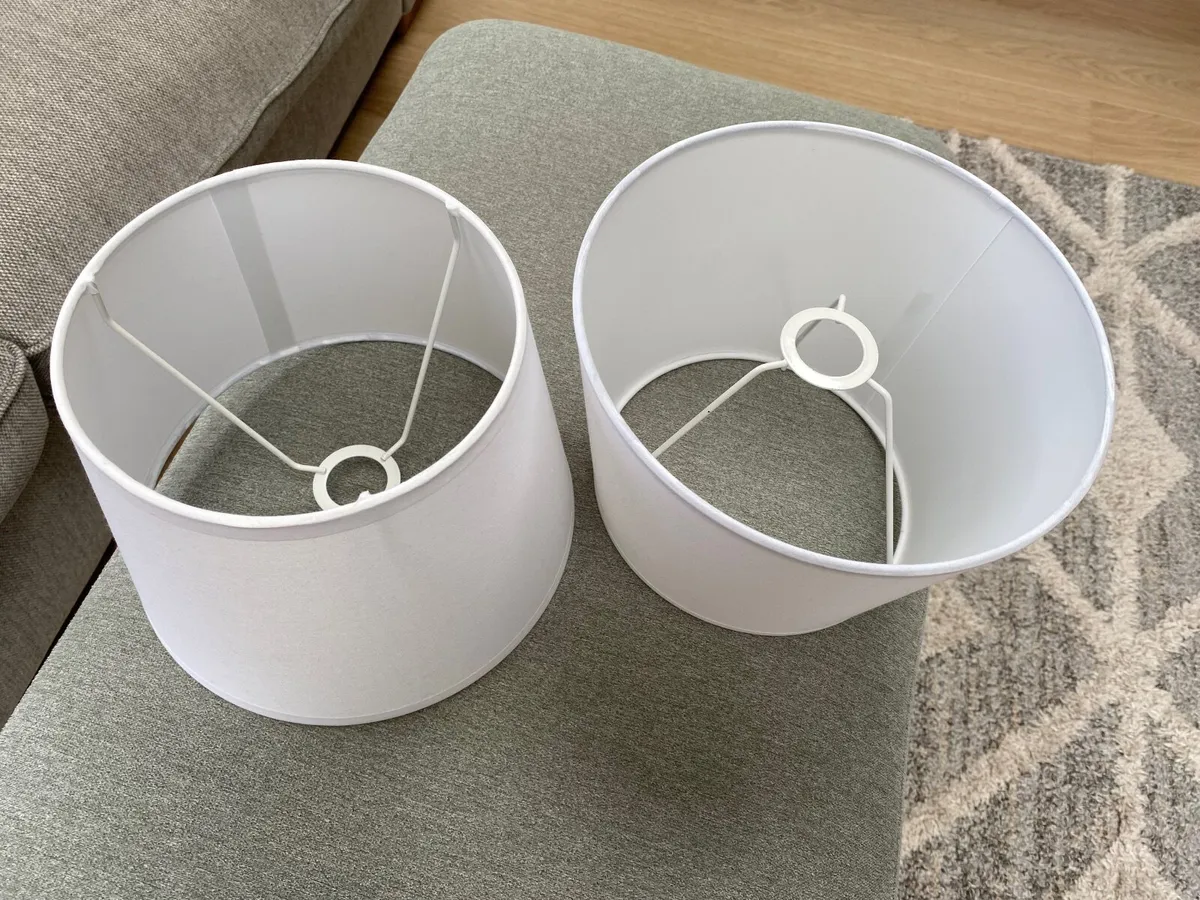 2 Spotless white Lampshades €5 each - Image 2