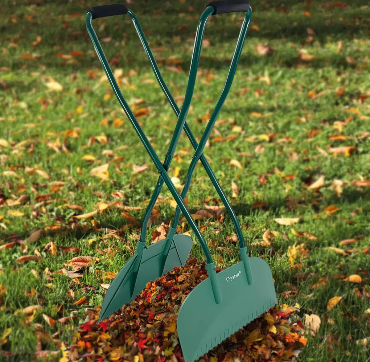 Long Handled Leaf Rake Grabs Garden Leaves Grabber - Image 2