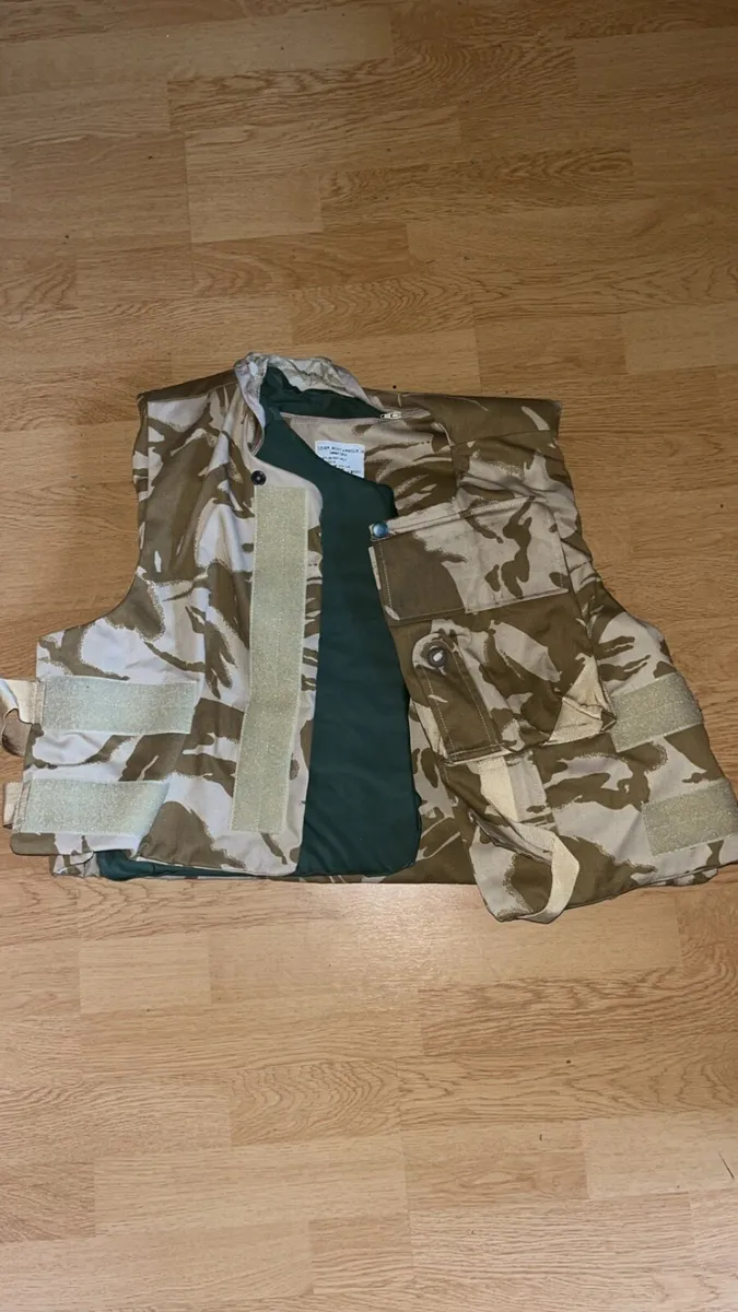 British Army Desert DPM body armour with inserts. - Image 2