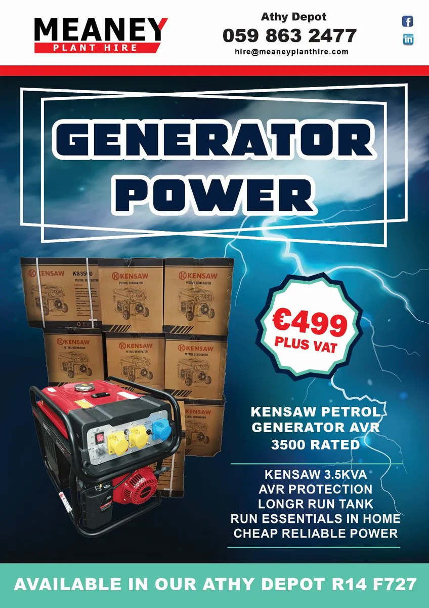 Special Offer 3.5 KVA  Kensaw Generator - Image 1