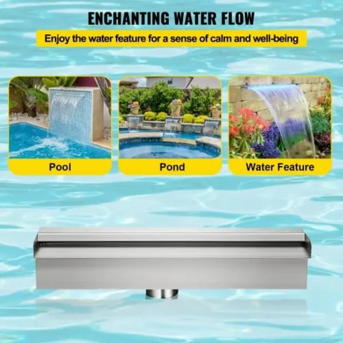 Swimming Pool Waterfall Spillway 30x11.5x8 cm Stai - Image 3