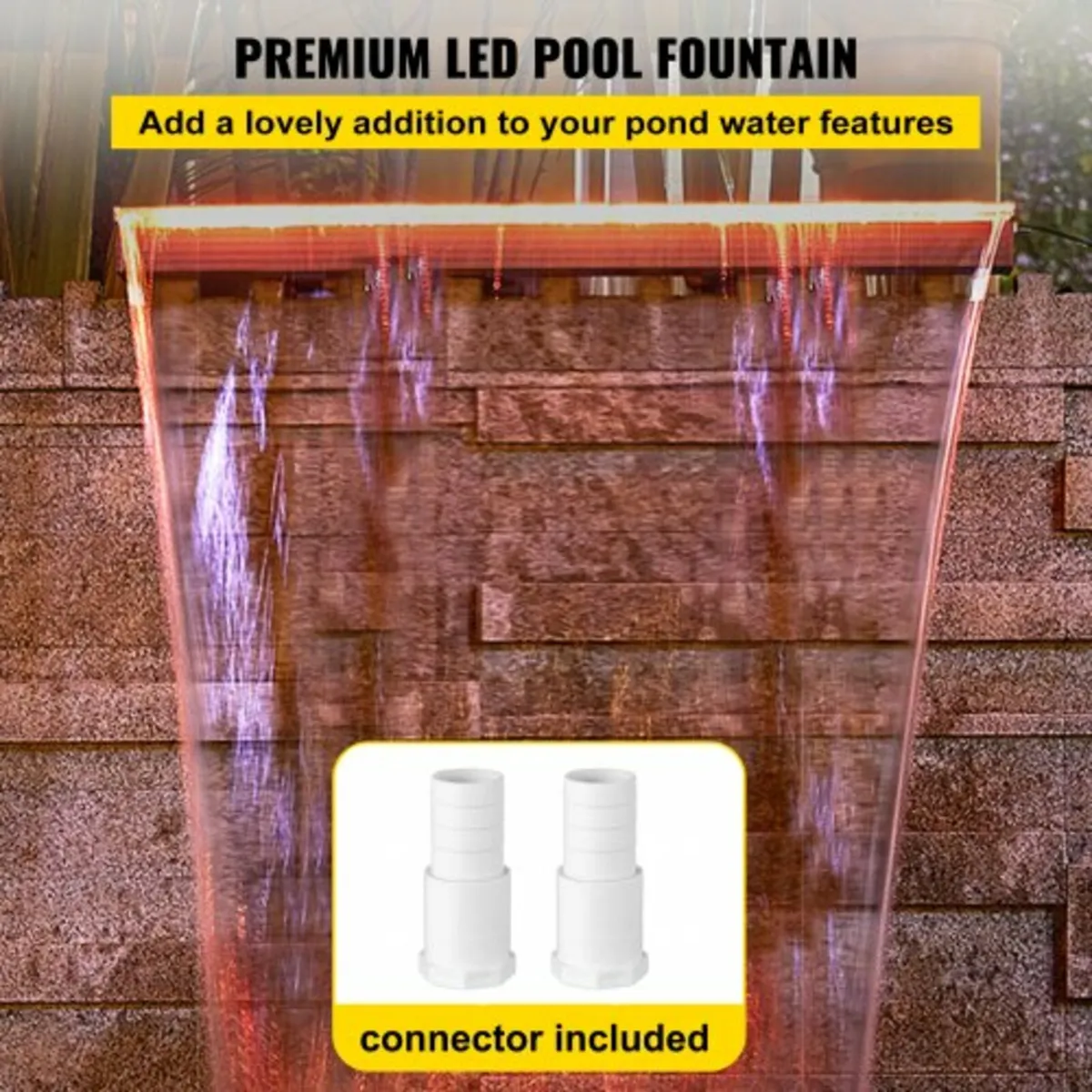 Fountain Spillway 36.2x3.2x8.1 Inch, Pool Waterfal - Image 3