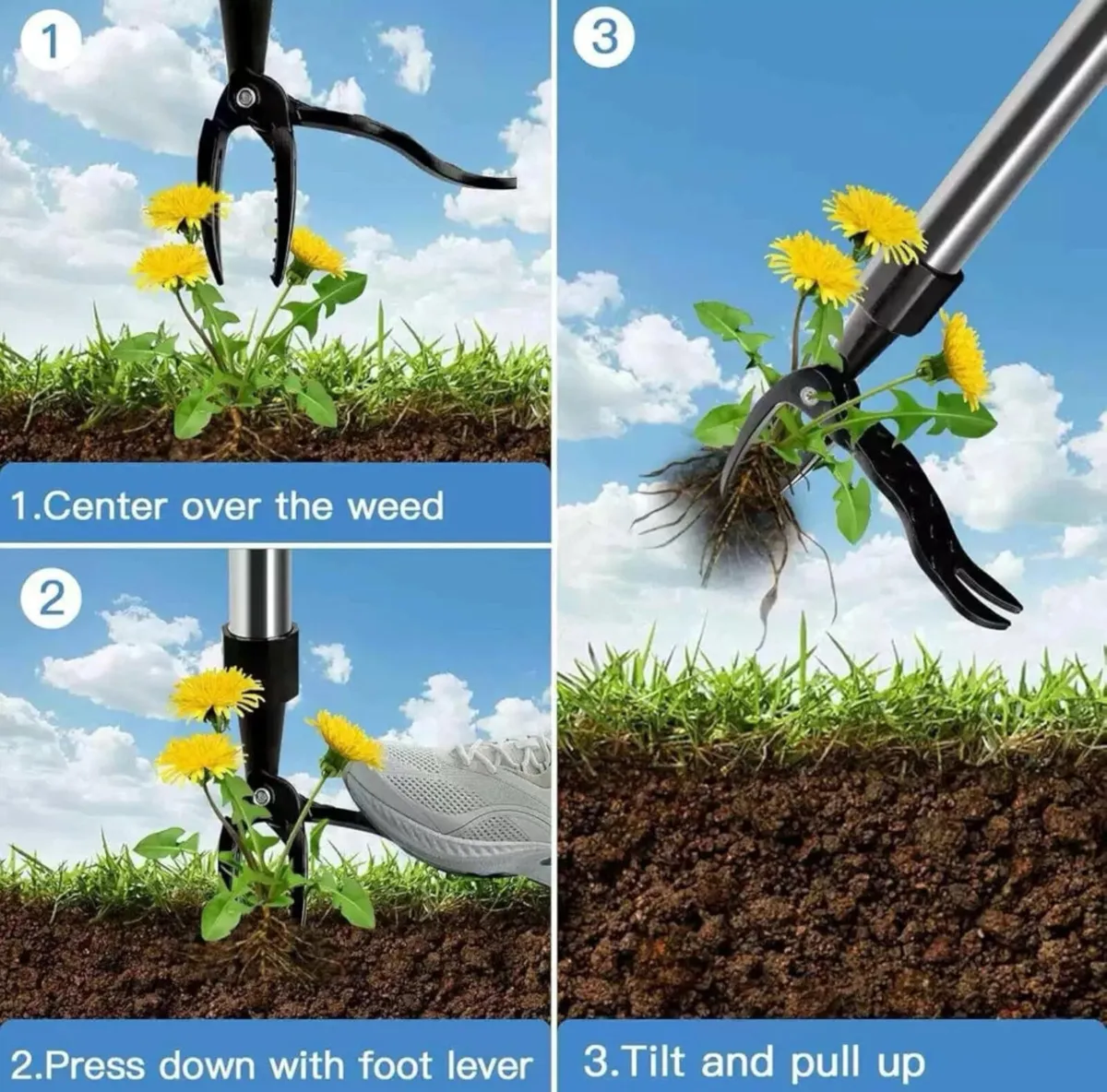 Weed Puller Steel Claw Weed Remover - Image 1