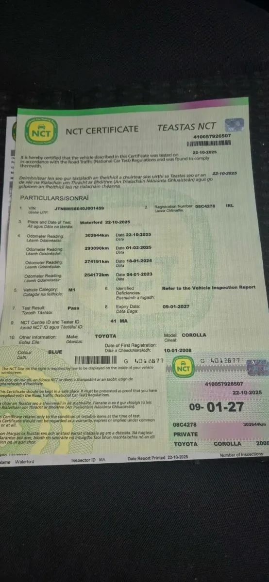 Toyota corolla Taxed 2/26 & Nct 1/27 €2100 - Image 1