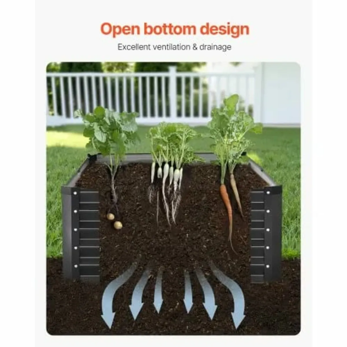 Metal Raised Garden Bed, 6 x 3 x 1.5 ft Outdoor Ga - Image 4