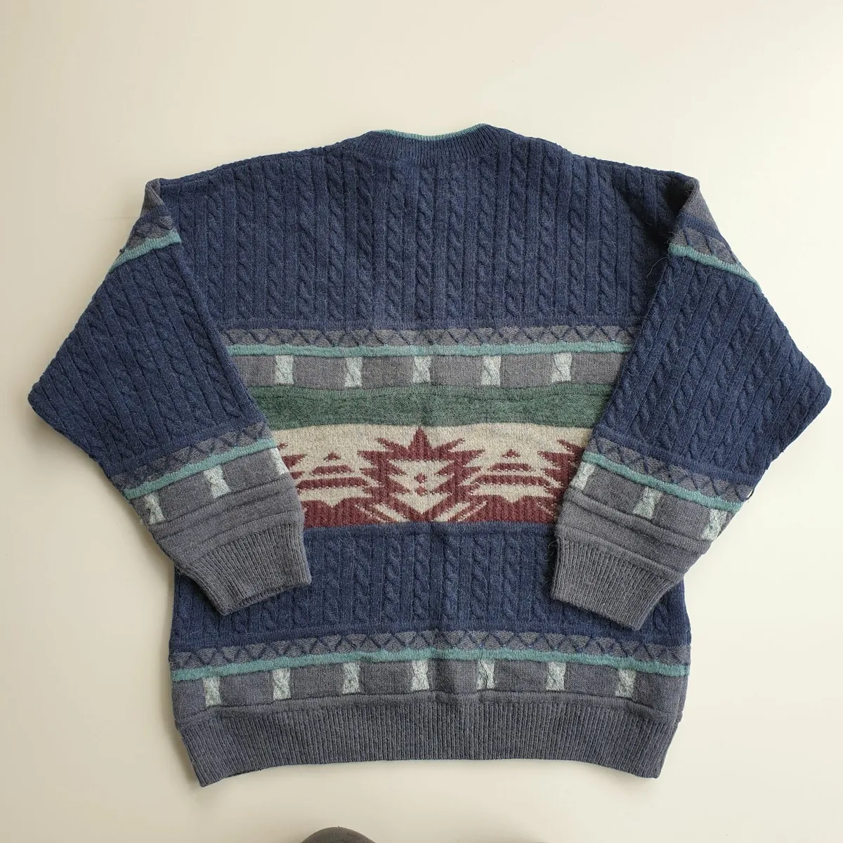 Men's knit jumper wool alphaca blend vintage - Image 3