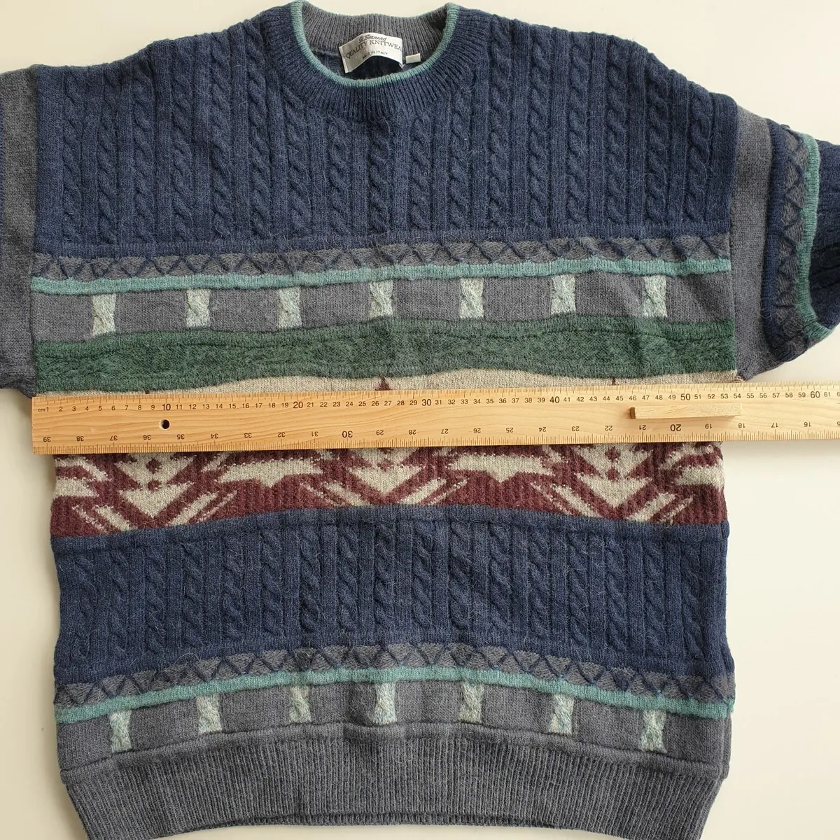 Men's knit jumper wool alphaca blend vintage - Image 4