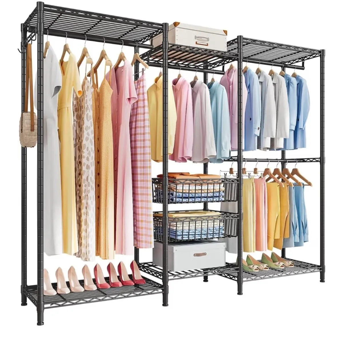 Clothes rail metal heavy duty