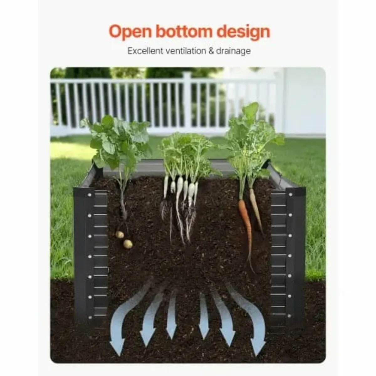 Metal Raised Garden Bed, 6 x 3 x 2 ft Outdoor Galv - Image 3