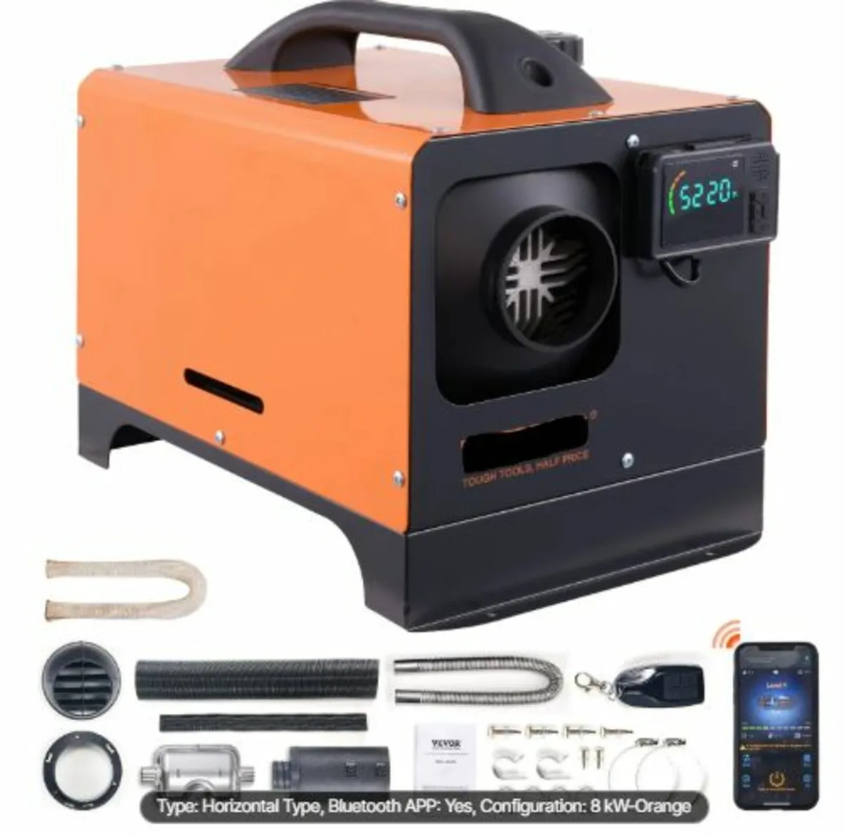 Diesel Air Heater All-in-one 12V 8KW Bluetooth App - Image 1