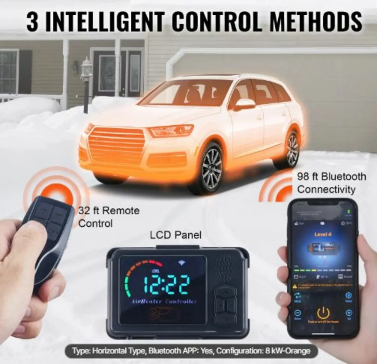 Diesel Air Heater All-in-one 12V 8KW Bluetooth App - Image 3