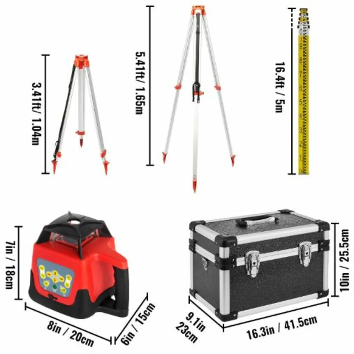Red Rotary Laser Level Self Leveling Measuring - Image 2