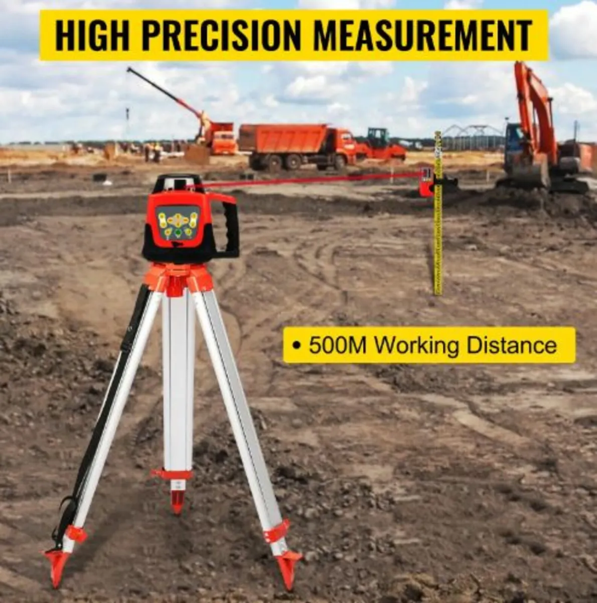 Red Rotary Laser Level Self Leveling Measuring - Image 3