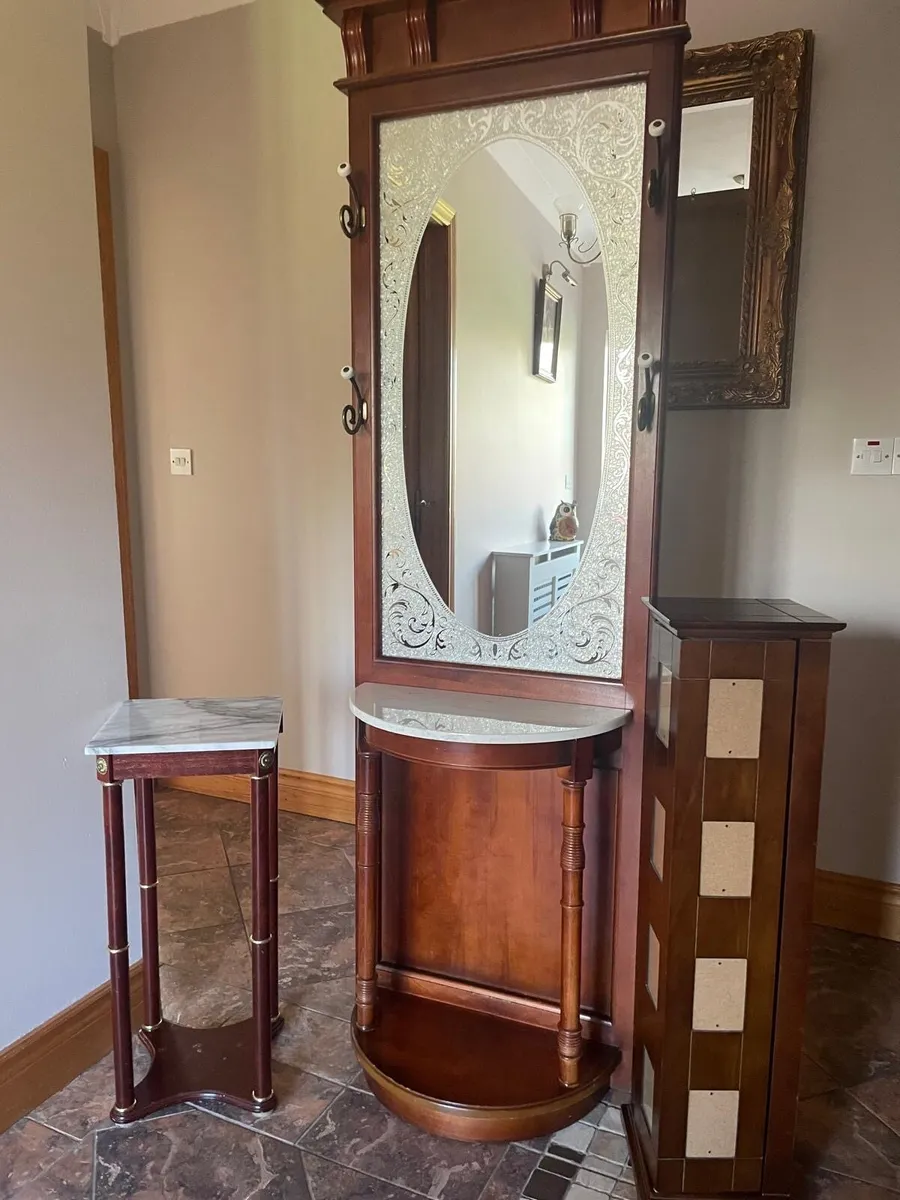 Mirror hall stand, small hall table, photo stand - Image 1
