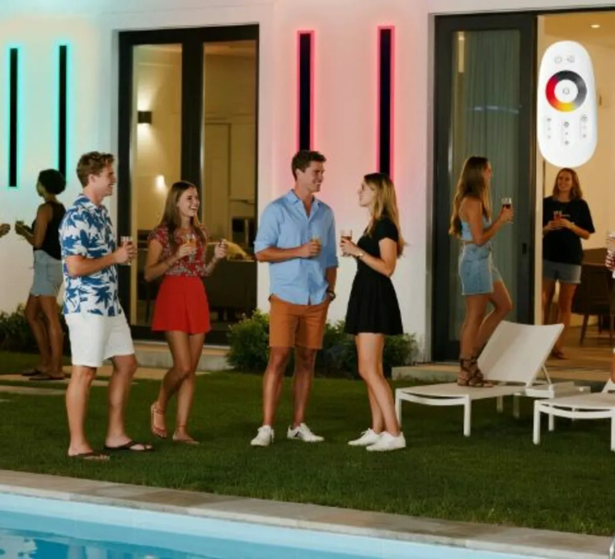 Outdoor Wall Lights, 2 Pack,1000mm Long RGB Modern - Image 2