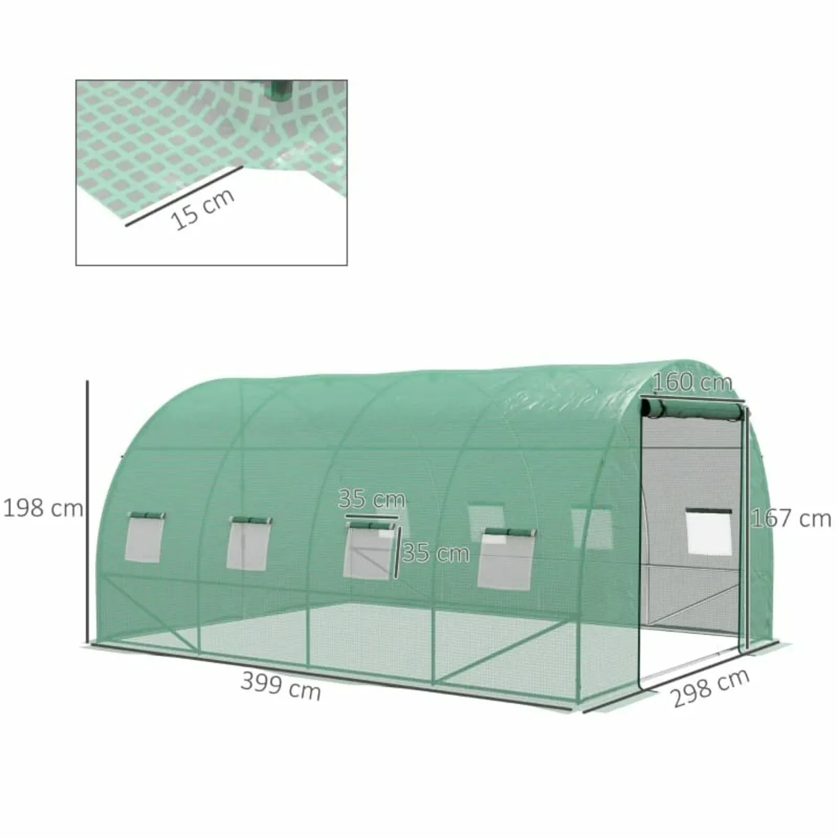 Sprinkler System Polytunnel Greenhouse, 4 x 3(m), - Image 4