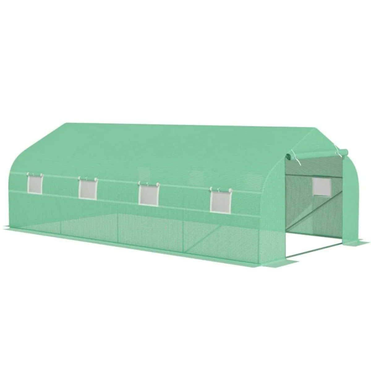 Walk in Polytunnel Greenhouse with Windows and Doo - Image 2
