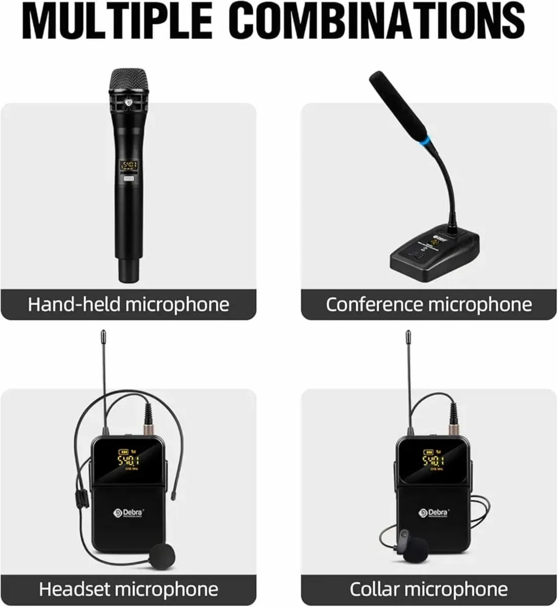Wireless Microphone System with Bodypack Transmitt - Image 4