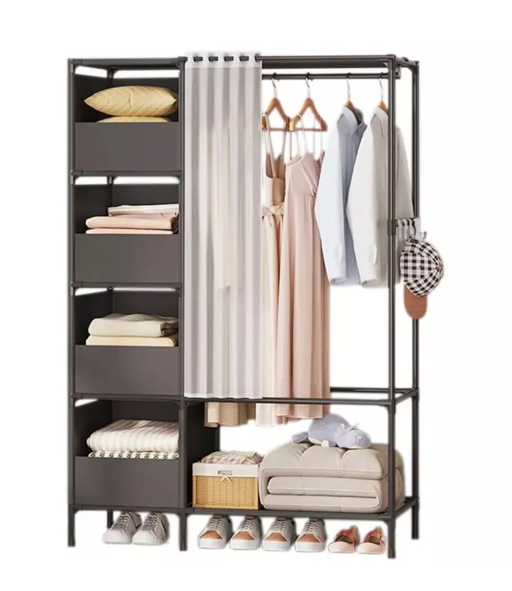 Metal Clothes Rail with Storage Shelves NEW - Image 3