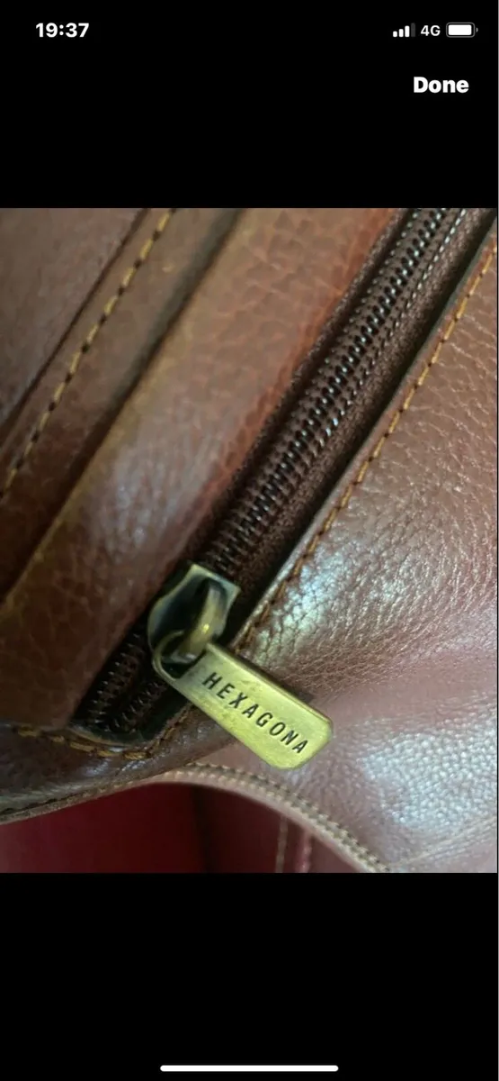 Quality Hexagona Leather Briefcase - Image 4