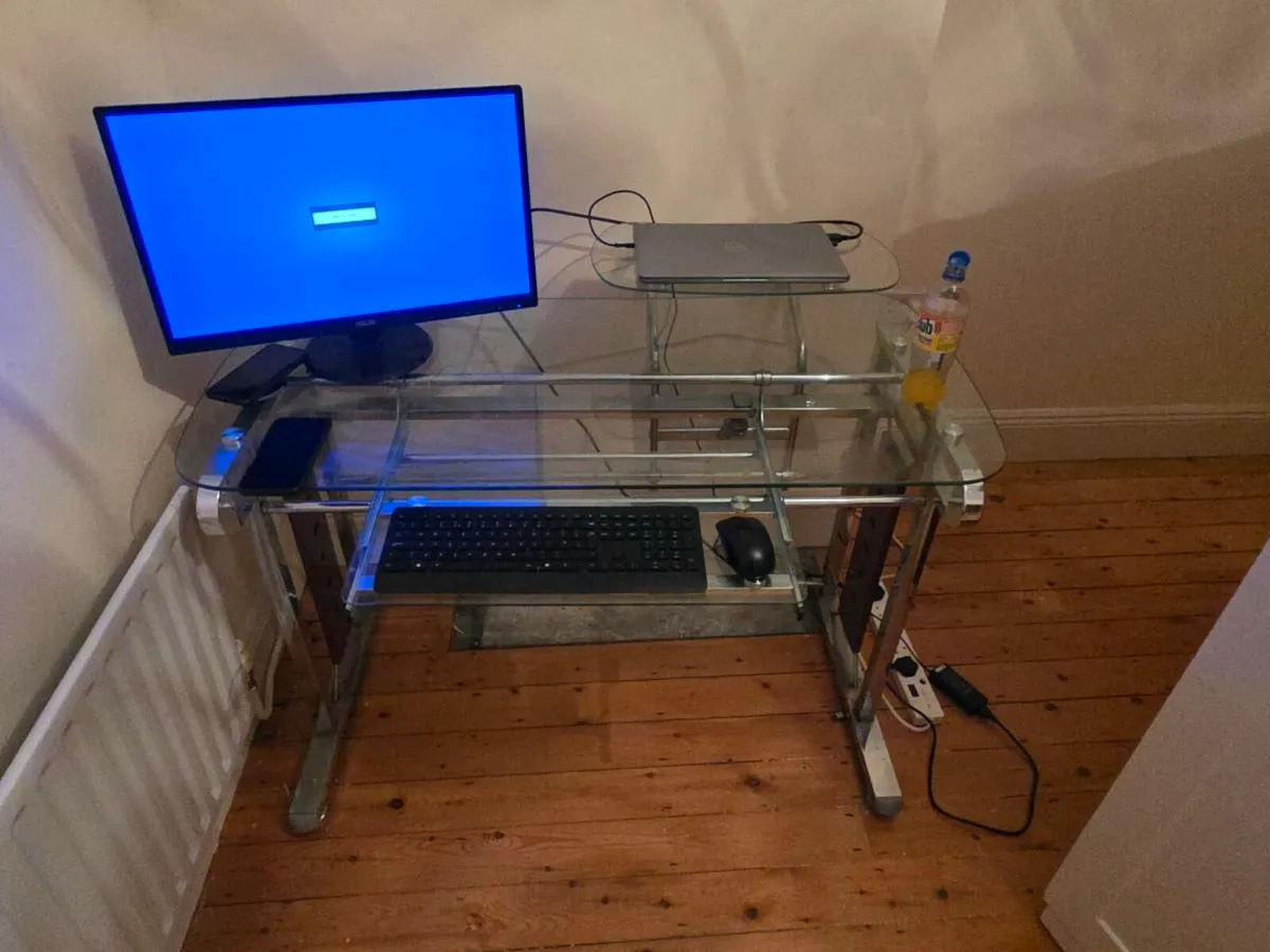 Glass Office Desk - Image 1