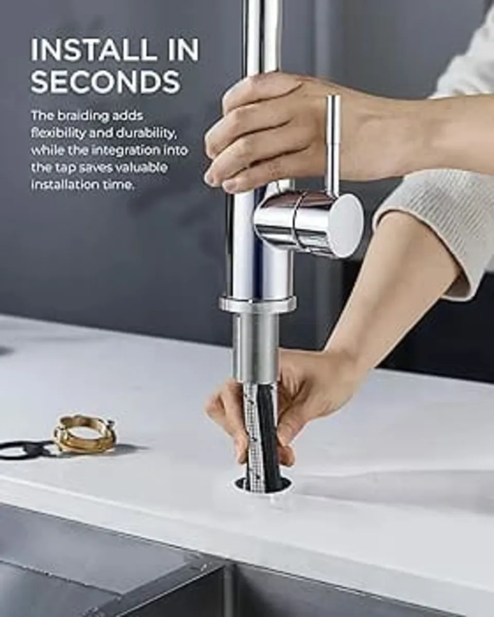 Kitchen Sink Taps Mixer with Pull Out Spray, Swive - Image 3
