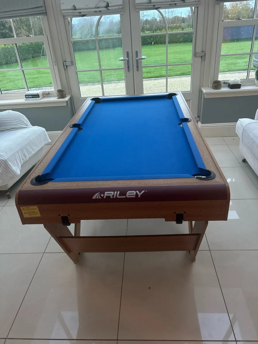 Riley 6ft Rolling/Lay Flat Folding Pool Table - Image 1