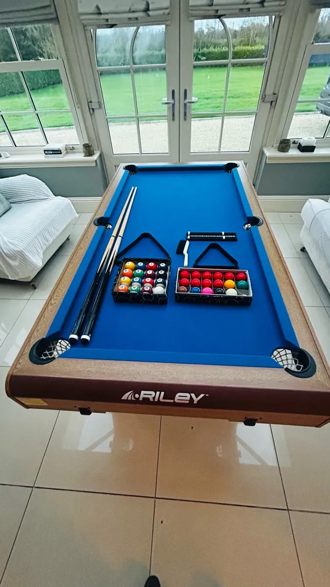 Riley 6ft Rolling/Lay Flat Folding Pool Table - Image 3