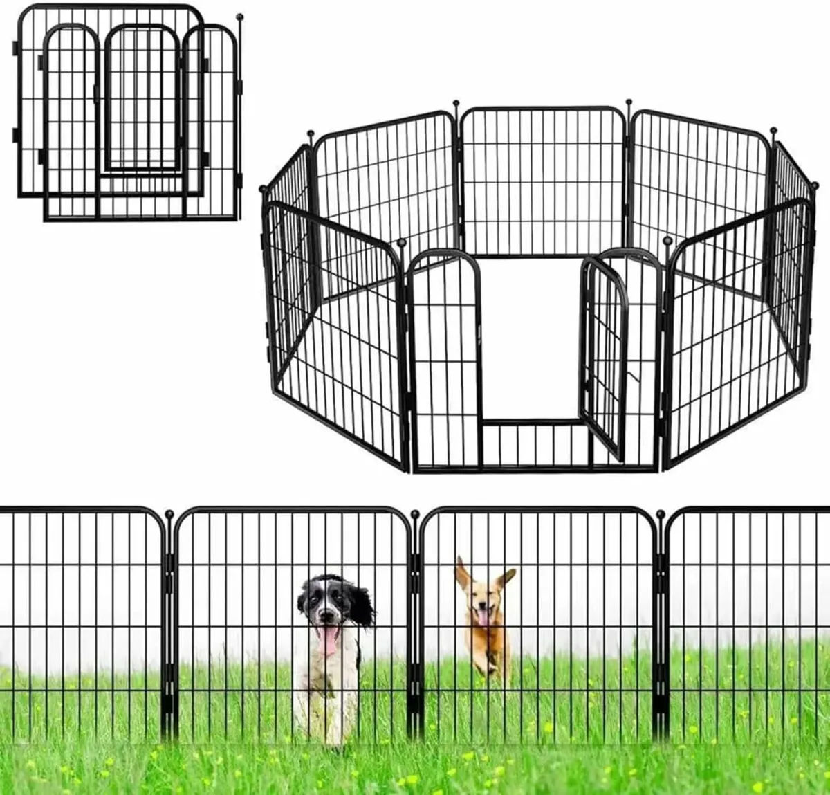 Decorative Garden Fence Panels 24" x15.75FT, 7 Pac - Image 1