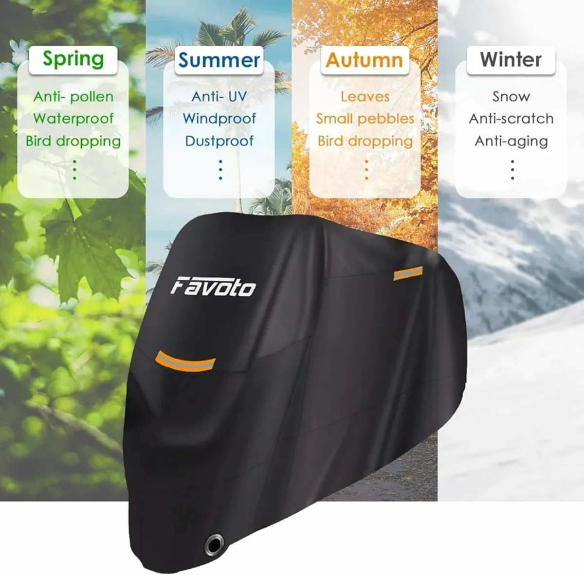 Motorbike Cover Waterproof Motorcycle Cover Outdoo - Image 2