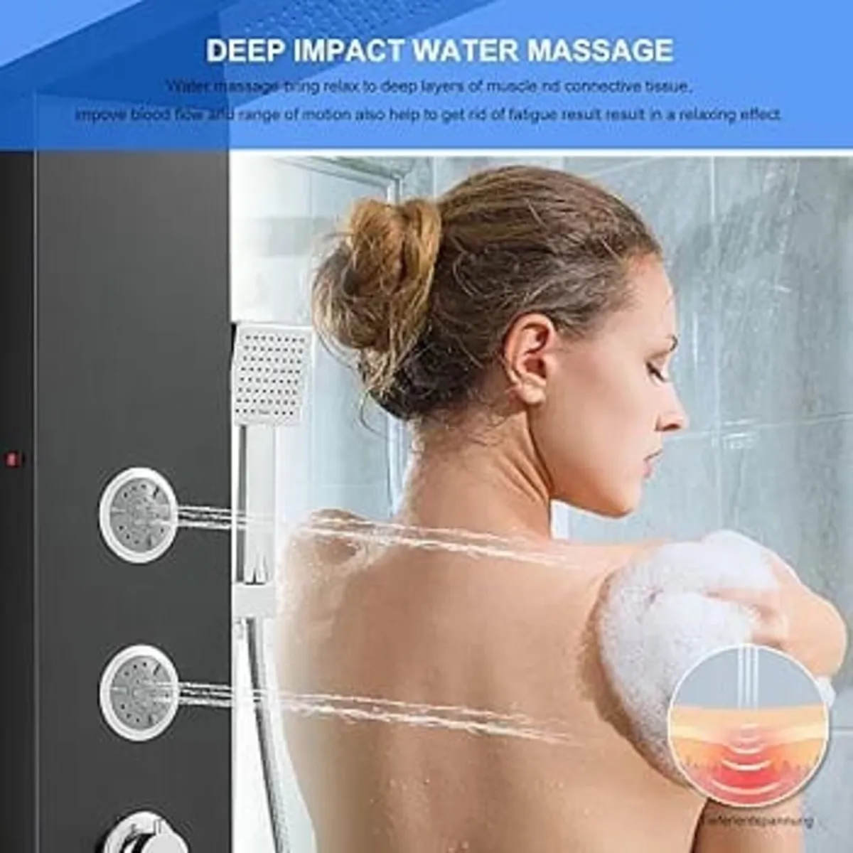 LED Shower Panel Tower System 6 in 1- Waterfall, R - Image 3