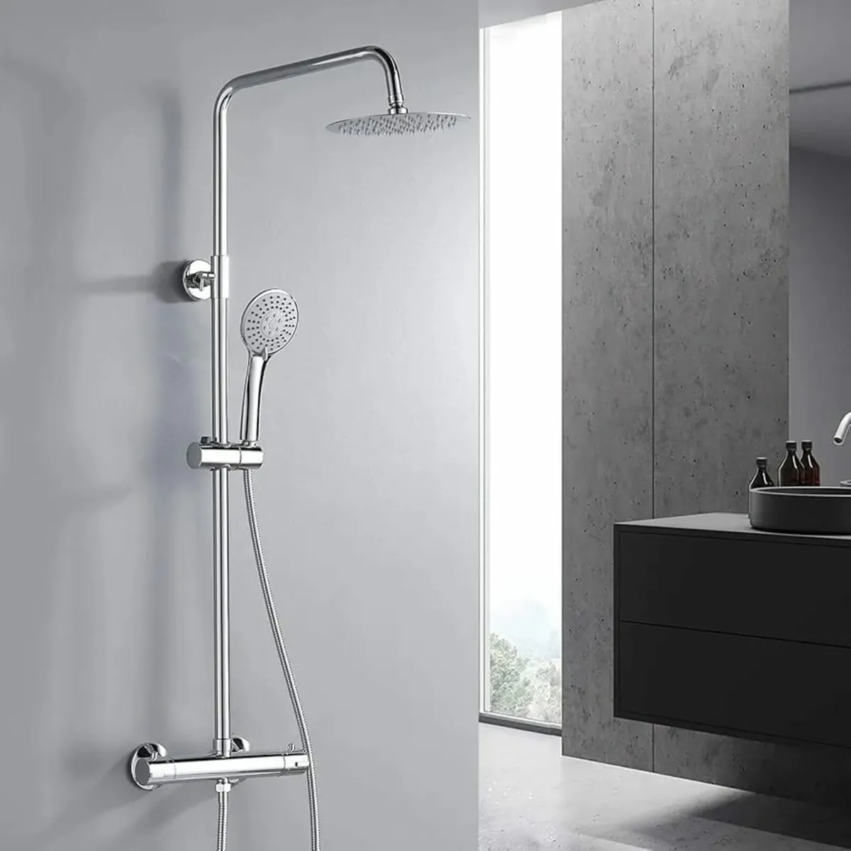 Thermostat Shower System, Chrome Thermostatic Show - Image 1