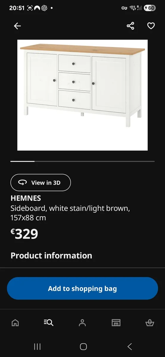 IKEA Hemnes Sideboard (DELIVERY) - Image 3