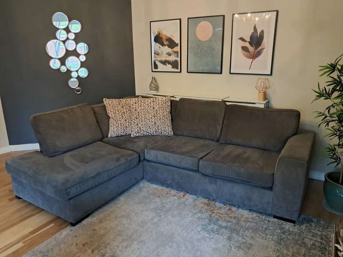Grey corner sofa