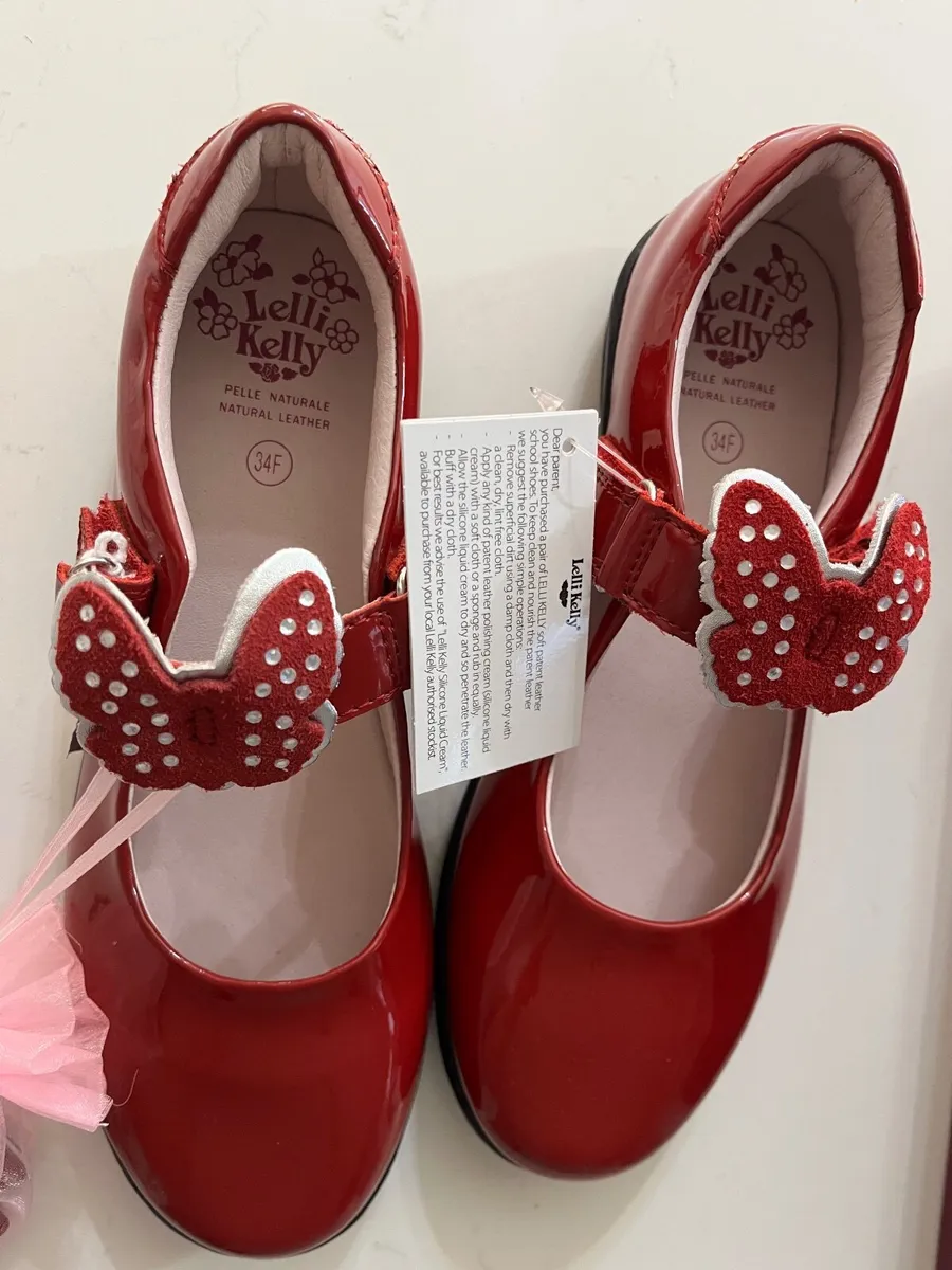 Lelli Kelli - Red Leather Patent shoes - size 34F - Image 1