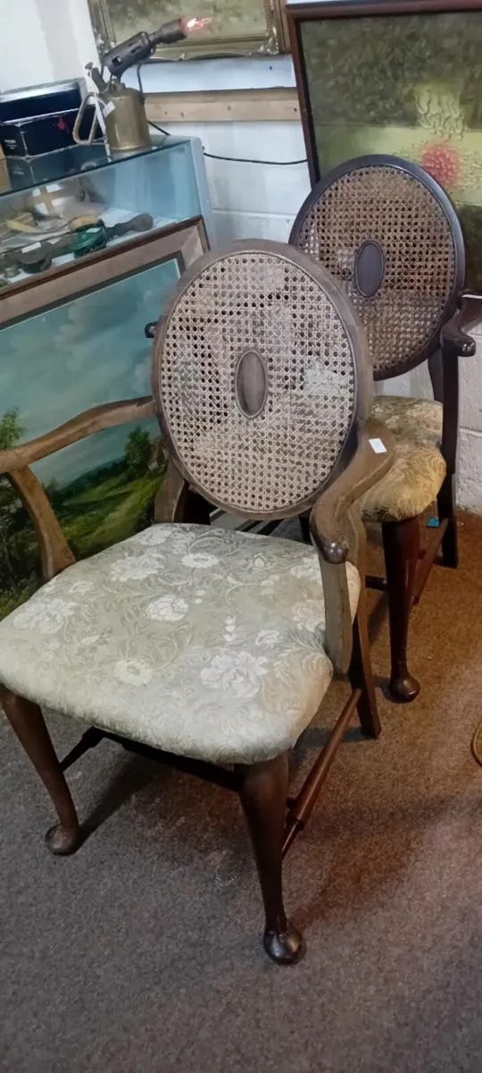 Edwardian Era Bergere Backed Chair - Image 1