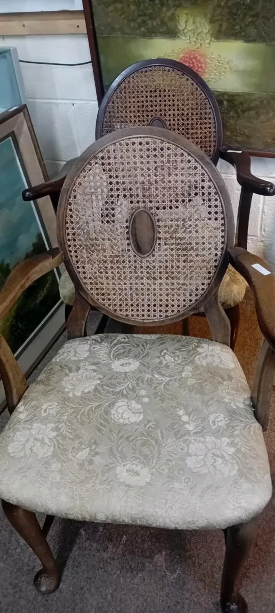 Edwardian Era Bergere Backed Chair - Image 2