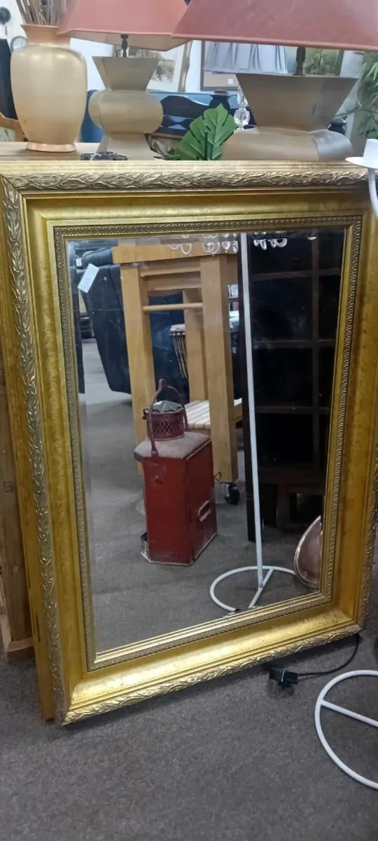 Large Decorative Gilt Framed Mirror - Image 1