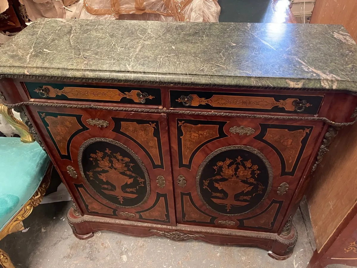 antique inlaid sideboard - Image 3