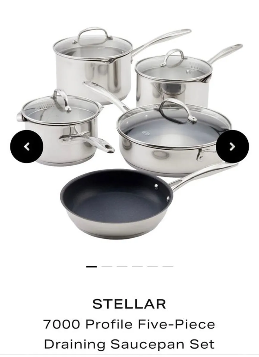 Stellar 5 piece stainless steel draining set - Image 1