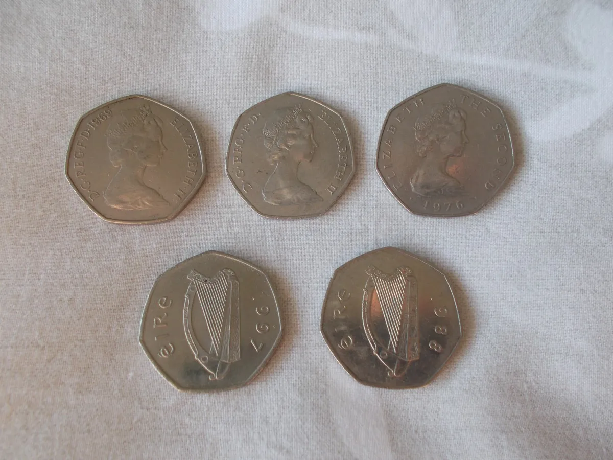 Five  50p Coins - Image 2