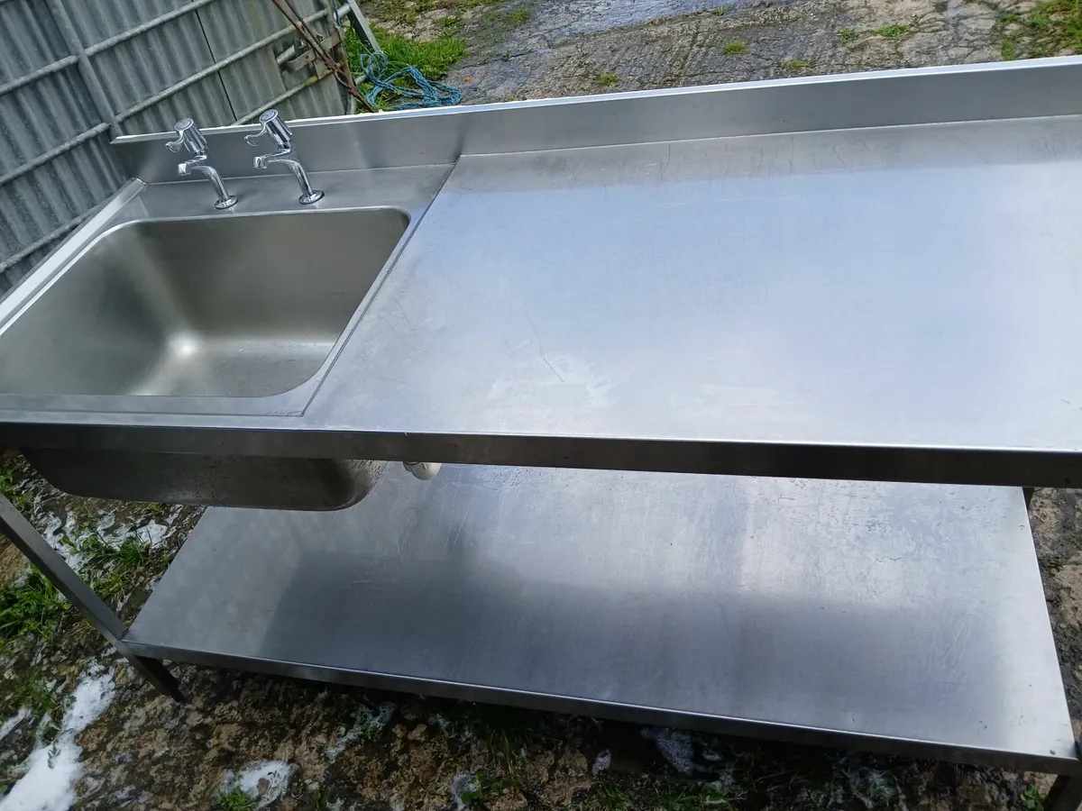 Stainless steel cabbinet sink unit complete - Image 3