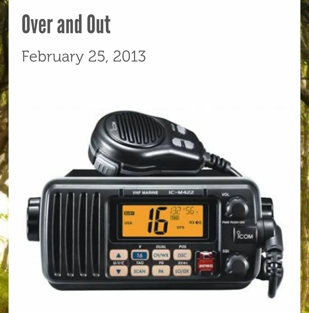 This is the Icom IC-M421 Marine VHF/DSC Radio, wh - Image 1