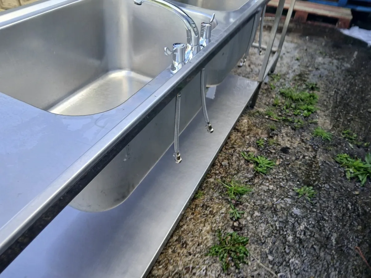 Staneless steel cabbinet double sink unit - Image 1